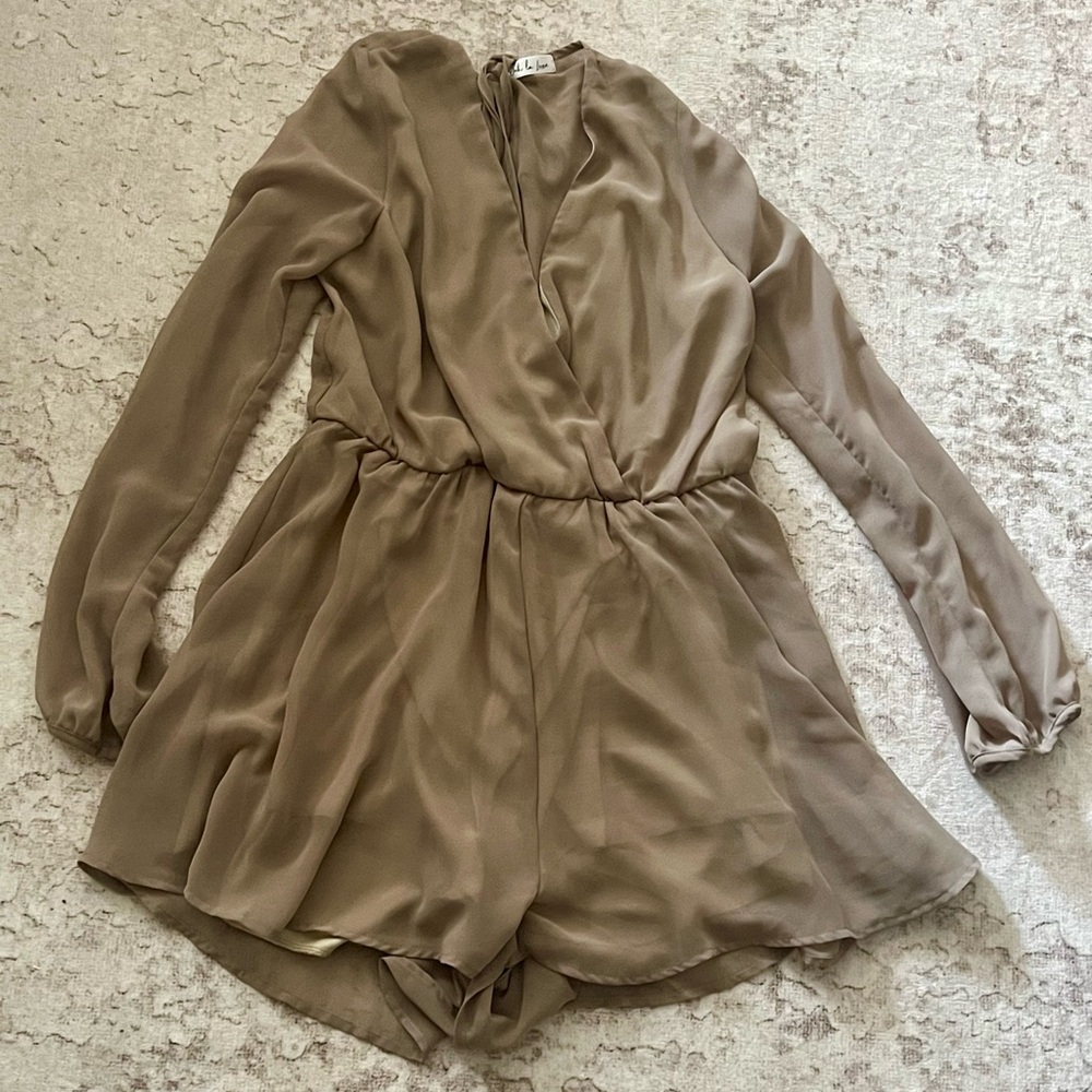 Ooh La Luxe Olive Green Romper